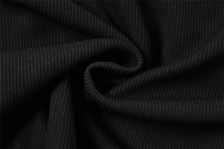 Hoodie cowl neck hollow out long sleeve corset crop cut out top-final-sale