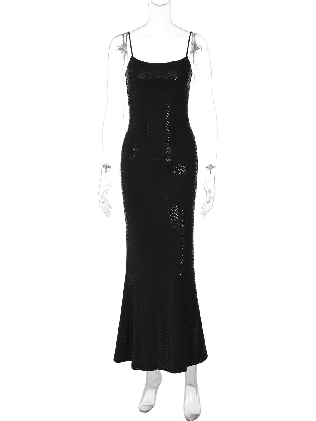 U neck polka dot cami maxi dress  | Festival Outfits Women