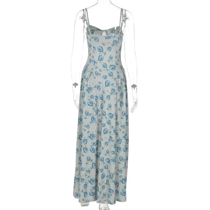 Sweetheart neck flower print cami maxi dress  | Festival Outfits Women