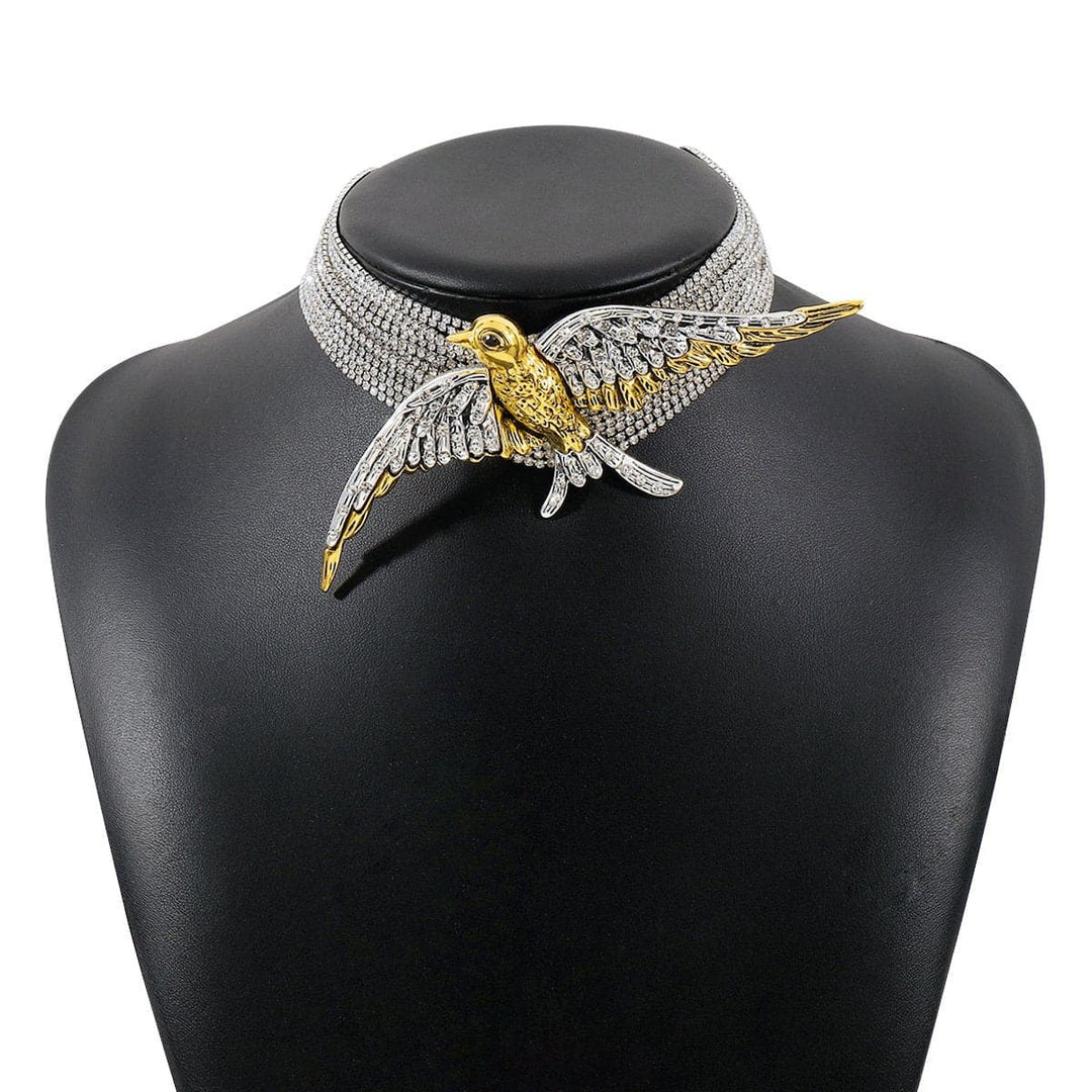Layered swallow decor choker necklace  | Festival Outfits Women