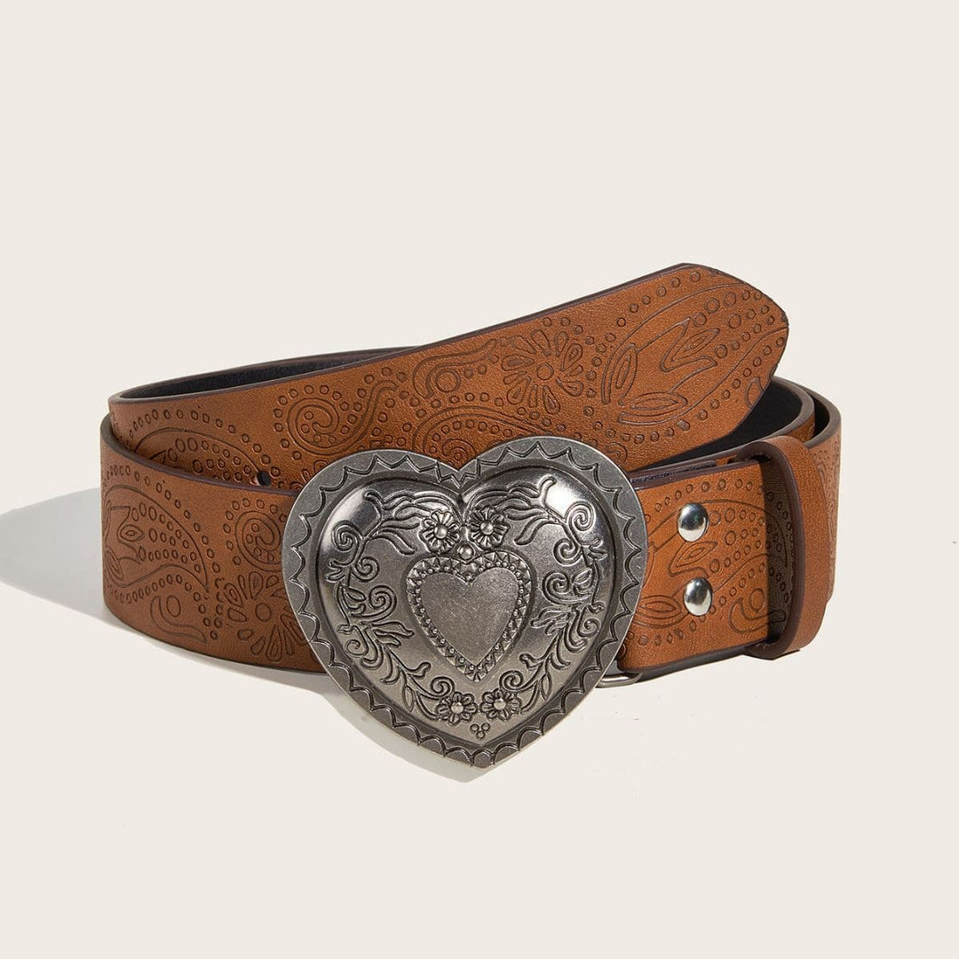 Heart print adjustable belt  | Festival Outfits Women