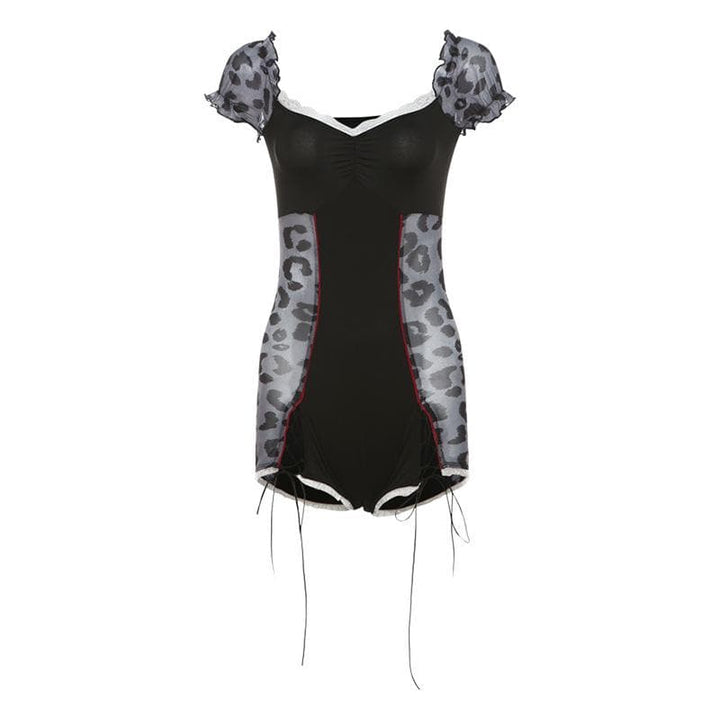 Rigar gajeriyar riga mai laushi da aka buga da damisa | Kayan Biki na Mata