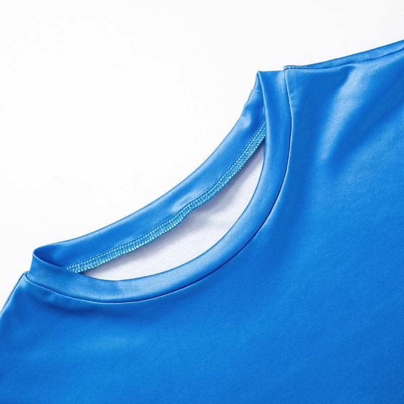 Gradient long sleeve contrast crewneck top-final-sale