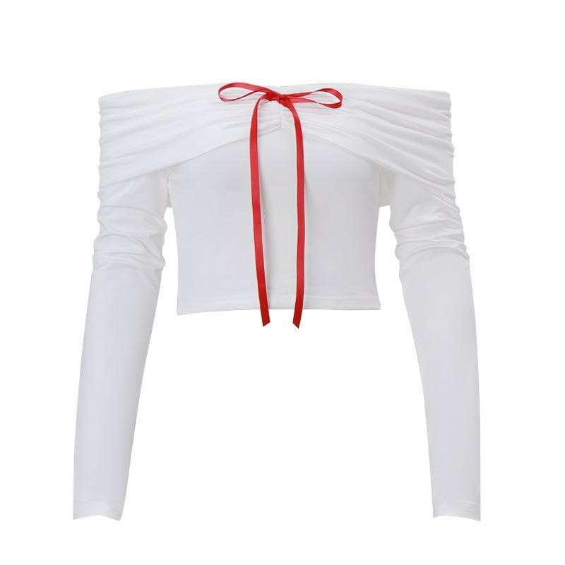 Ribbon dogon hannu mai kauri daga kafada | Kayan Biki na Mata