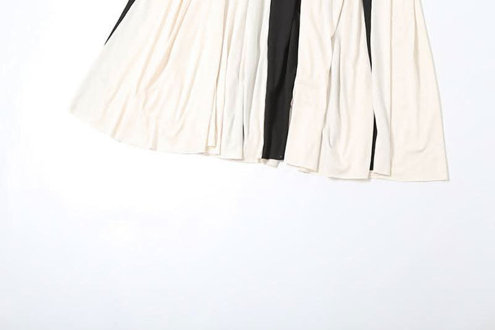Long sleeve v neck contrast patchwork maxi dress  | Festival Outfits Women