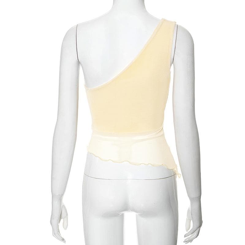 Rigar raga mai kauri da kafada ɗaya mara hannu | Kayan Biki na Mata