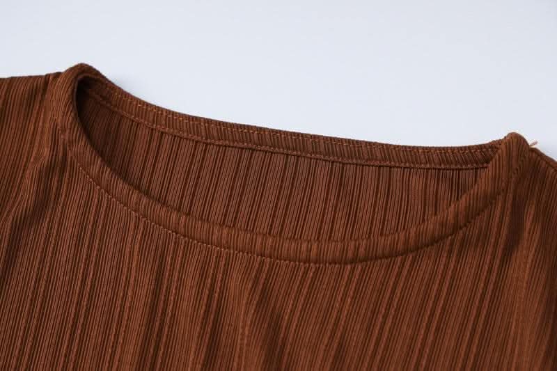 Long sleeve solid round neck maxi dress-final-sale  | Festival Outfits Women