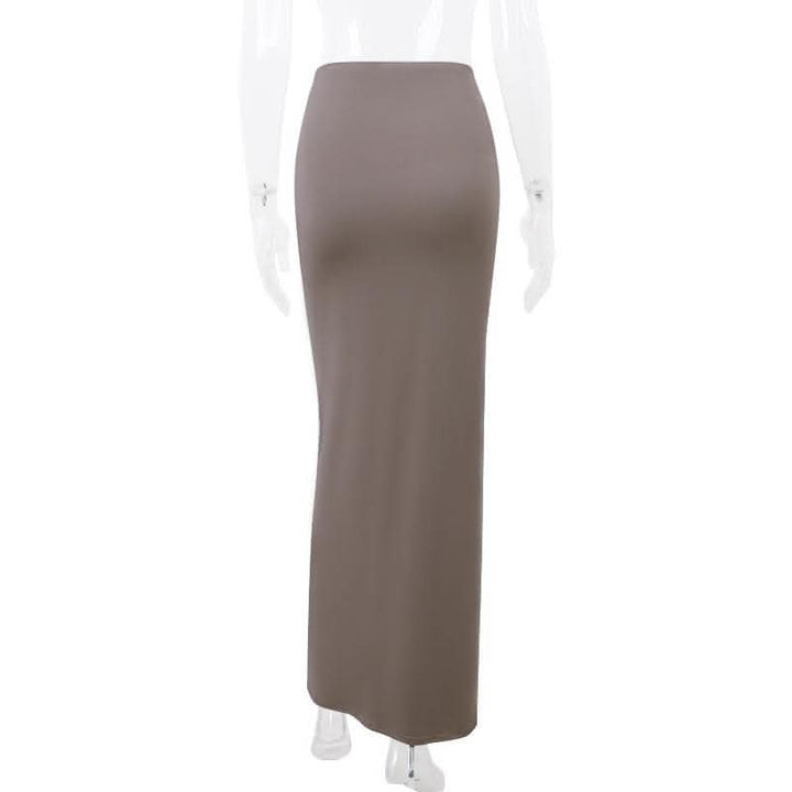 Ruched high slit flower applique irregular solid maxi skirt-final-sale  | Festival Outfits Women