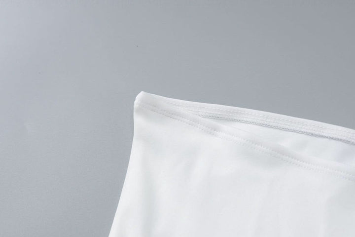 Backless solid A-line tube mini dress  | Festival Outfits Women