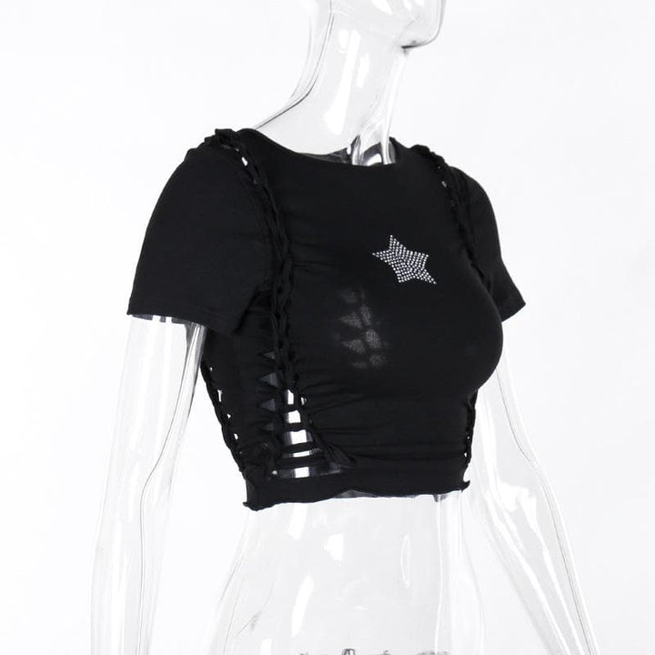 Takalmin da aka yanke da dogon hannu mai siffar beads | Kayan Biki na Mata