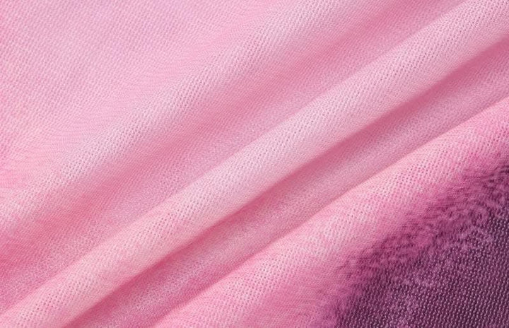 Sheer mesh see through body print high neck long sleeve bodysuit-final-sale  | Festival Outfits Women