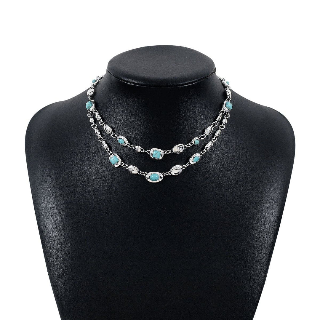 Multicolor rhinestone layered choker necklace  | Festival Outfits Women