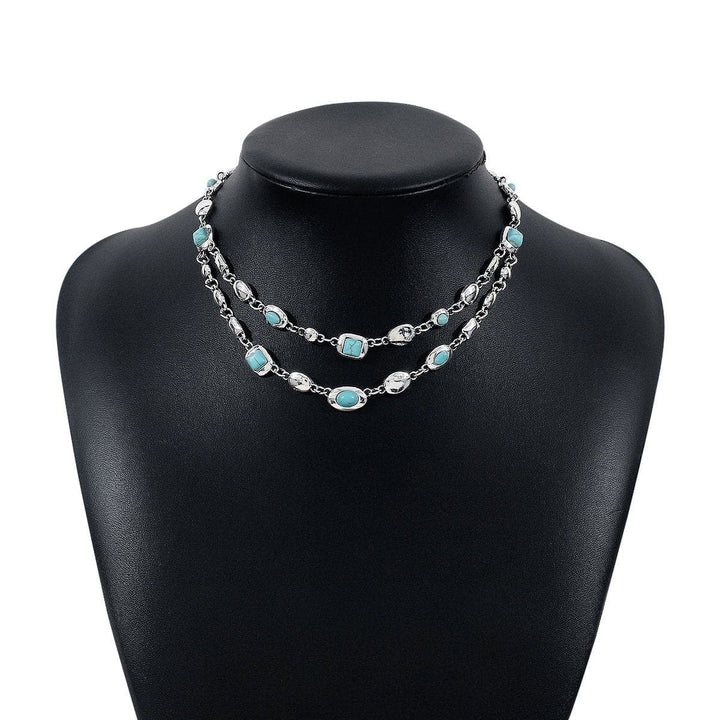 Multicolor rhinestone layered choker necklace  | Festival Outfits Women