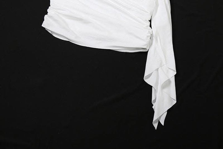 Ruffle solid ruched tube mini dress-final-sale  | Festival Outfits Women