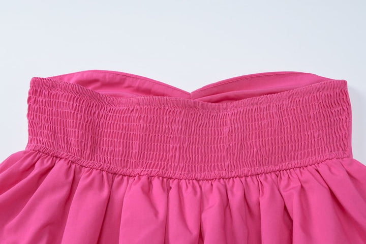 Ruched backless solid tube top  | Festival Outfits Women