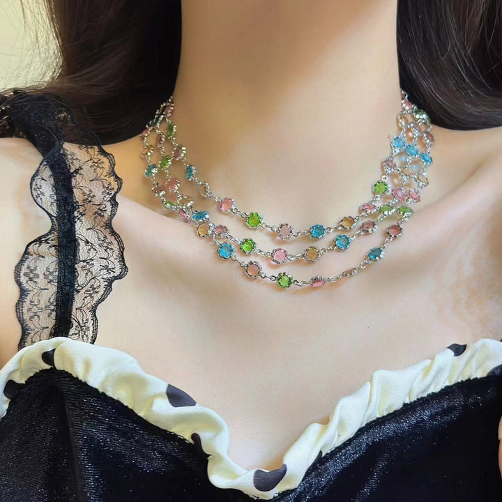 Abun wuya mai launuka daban-daban masu lu'ulu'u | Kayan Biki na Mata