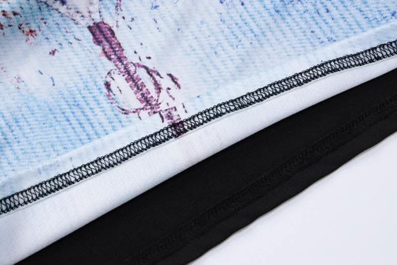 Contrast body print long sleeve high neck patchwork maxi skirt set-final-sale  | Festival Outfits Women