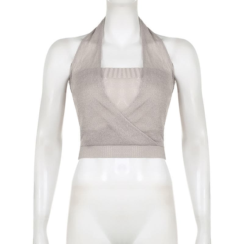 Tufafin Halter mai kauri mara baya | Kayan Biki na Mata