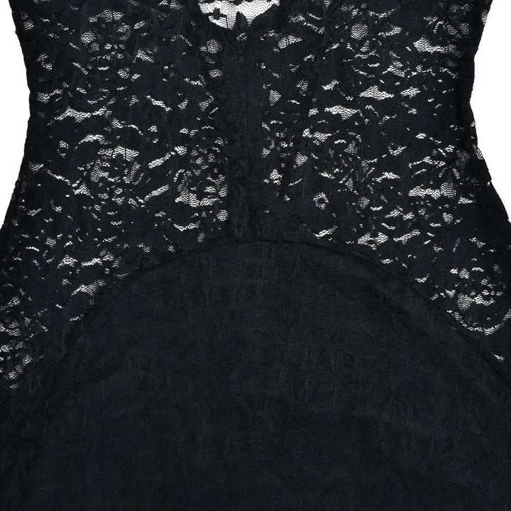 Button slit zip-up solid lace low cut maxi dress-final-sale  | Festival Outfits Women