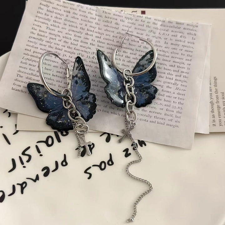 Butterfly cross o ring 1 pair earrings  | Festival Outfits Women