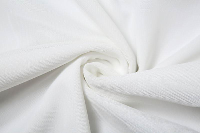 Long flared sleeve off shoulder mesh ruffle solid top  | Festival Outfits Women