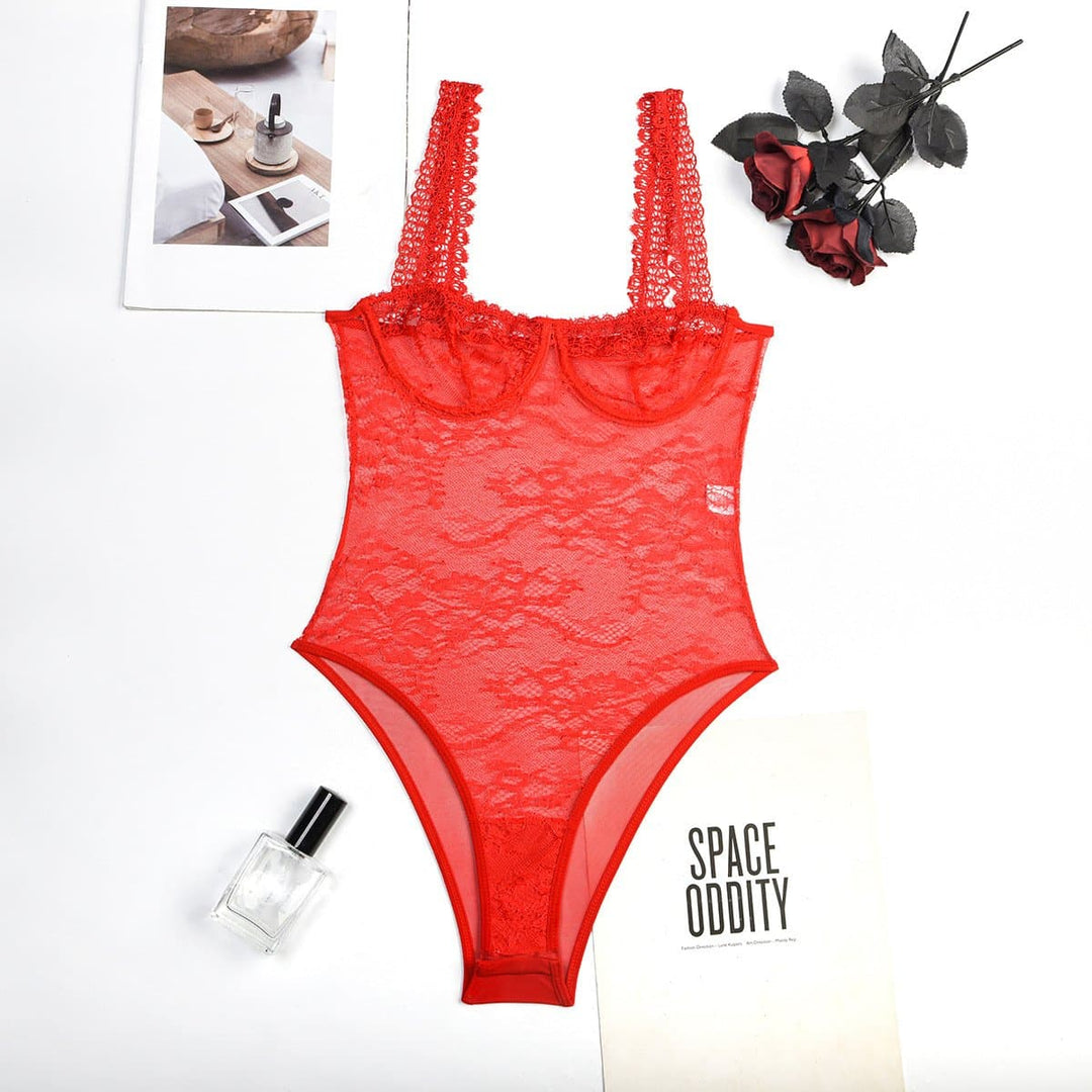 Sheer lace see through backless cami bodysuit  | Festival Outfits Women
