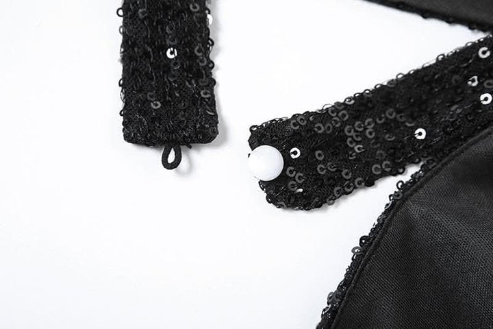 Halter gloves button glitter cowl neck irregular top-final-sale  | Festival Outfits Women