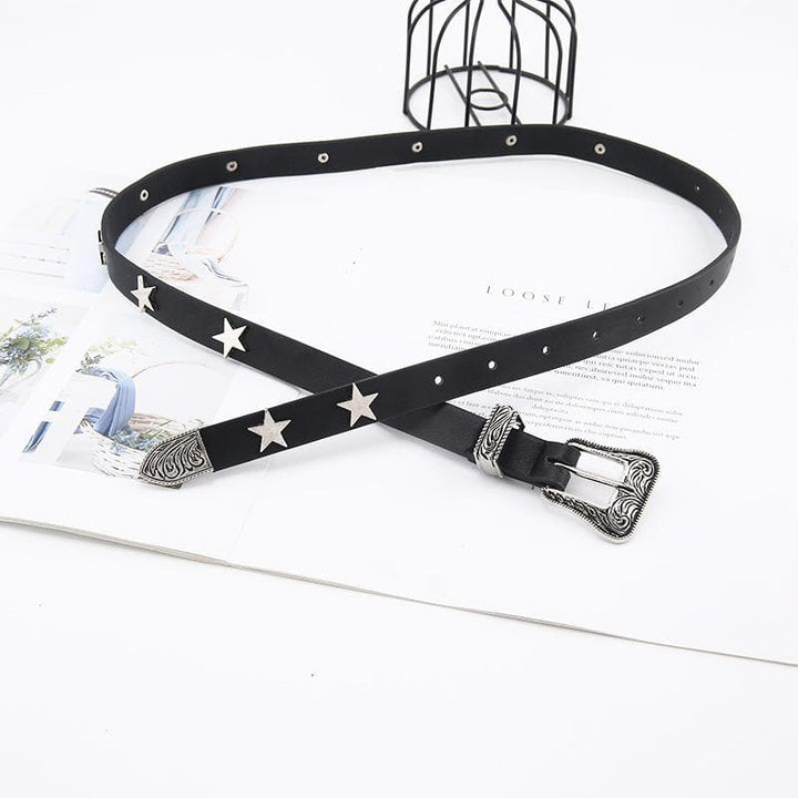 Star PU leather adjustable belt  | Festival Outfits Women