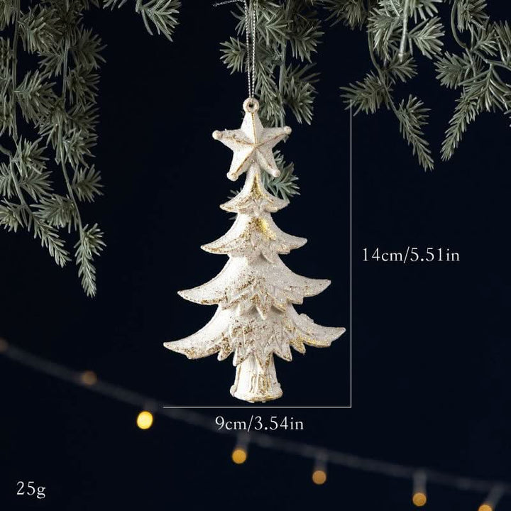 White bowknot christmas tree decor  | Festival Outfits Women