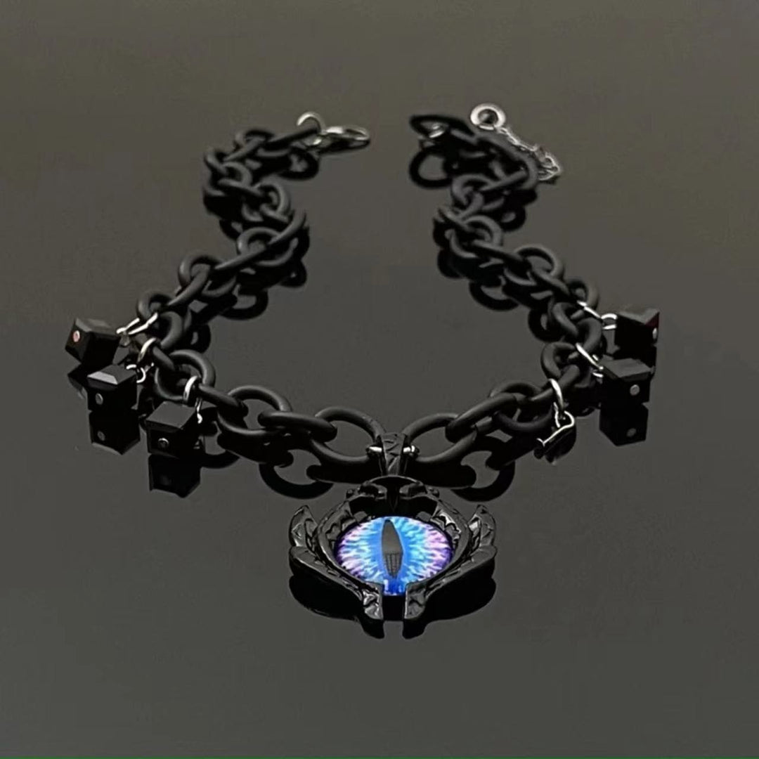 Eye pendant beaded o ring choker necklace  | Festival Outfits Women