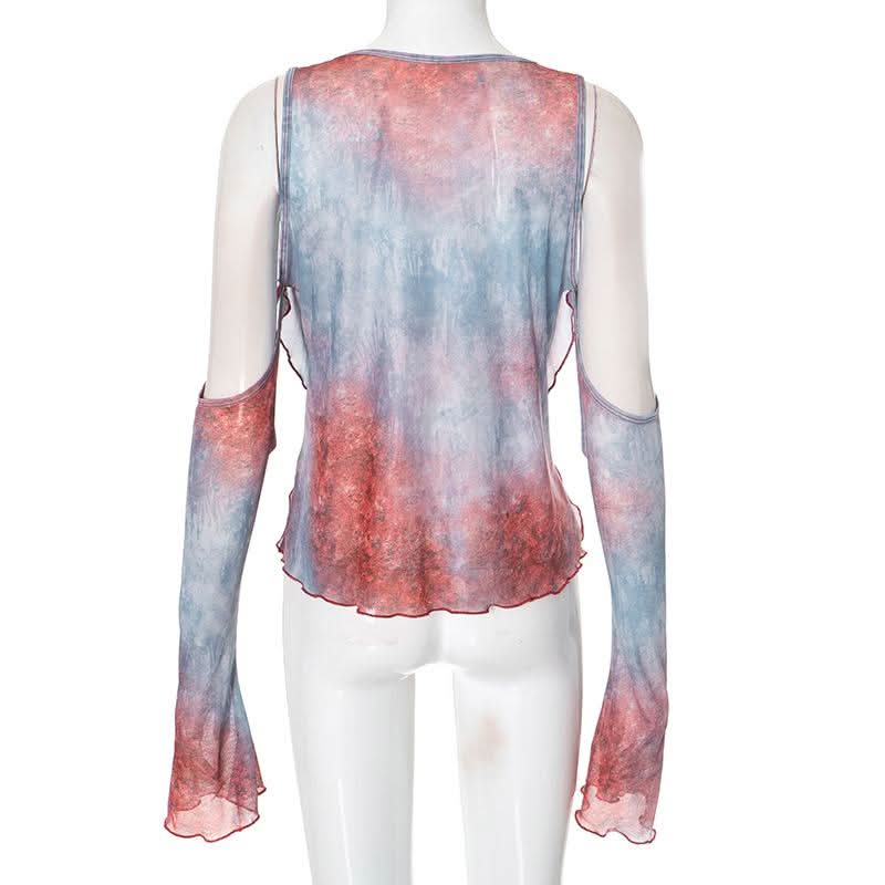 Cowl neck off shoulder ruffle top  | Festival Outfits Women