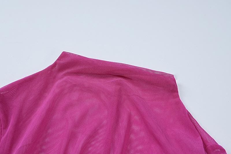 Long sleeve gloves high neck feather mesh see through maxi dress  | Festival Outfits Women