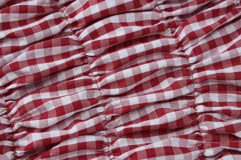 Plaid print smocked cami pant set  | Festival Outfits Women