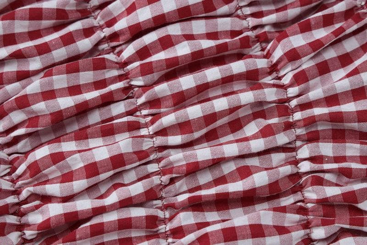 Plaid print smocked cami pant set  | Festival Outfits Women