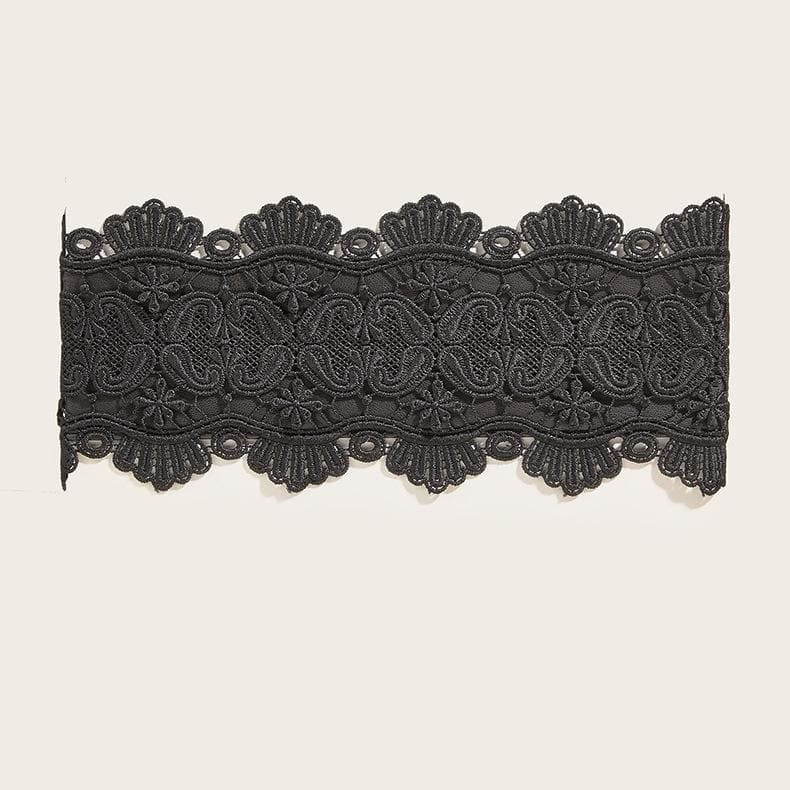 Lace solid adjustable corset  | Festival Outfits Women