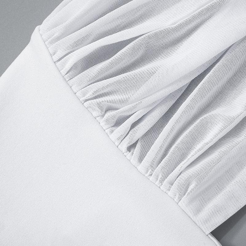 Cross front mesh patchwork backless maxi dress  | Festival Outfits Women