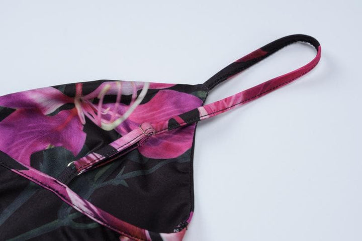 Siket ɗin siket na cami maxi mai siffar fure da wuya | Kayan Biki na Mata