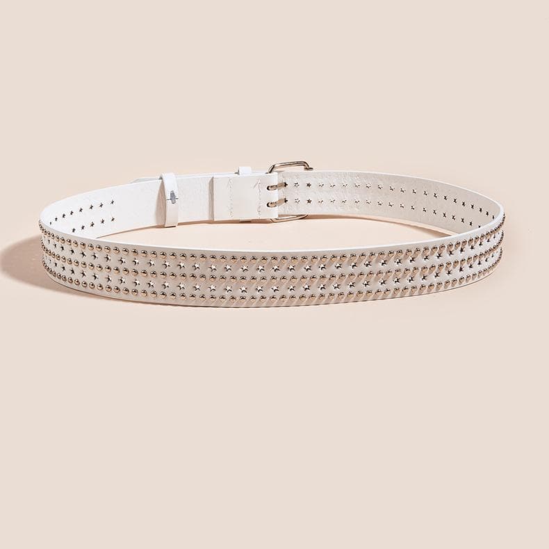 Rivet star PU leather adjustable belt  | Festival Outfits Women
