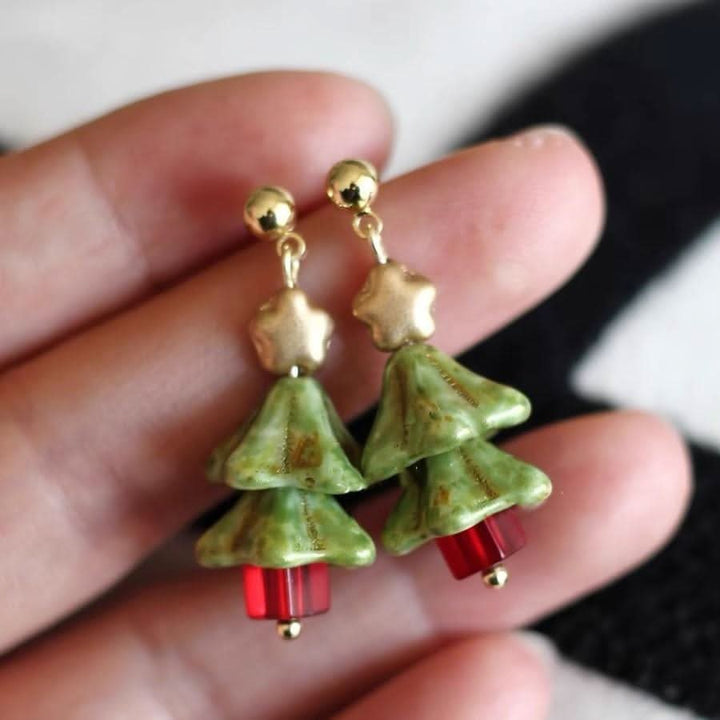 Irregular pendant christmas tree decor drop earrings  | Festival Outfits Women