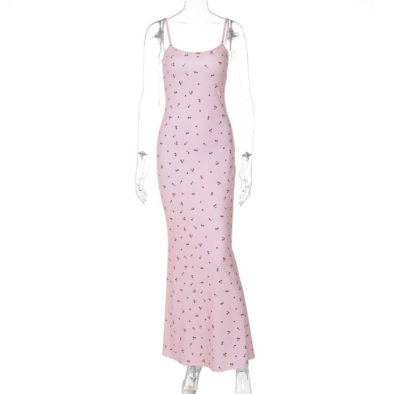 U neck flower print cami maxi dress  | Festival Outfits Women