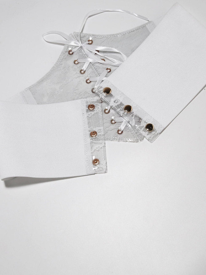 Lace up button patchwork corset  | Festival Outfits Women