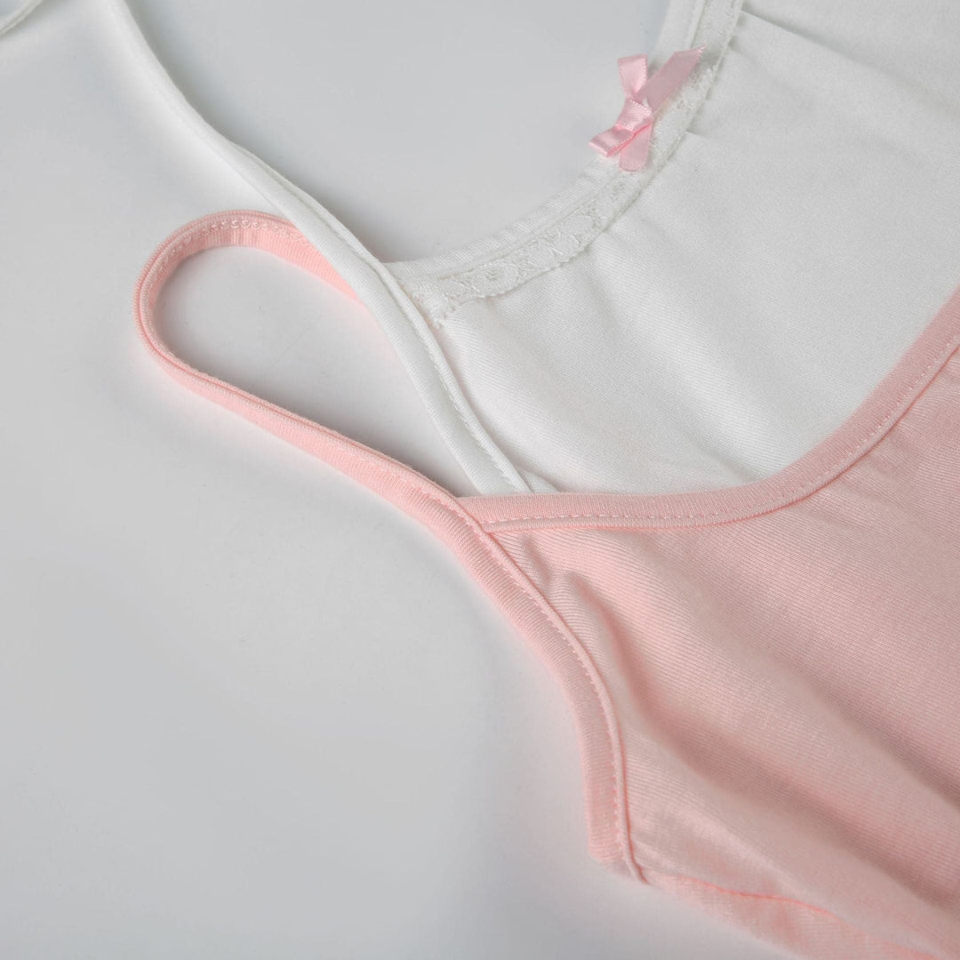 Halter bowknot patchwork cami top  | Festival Outfits Women