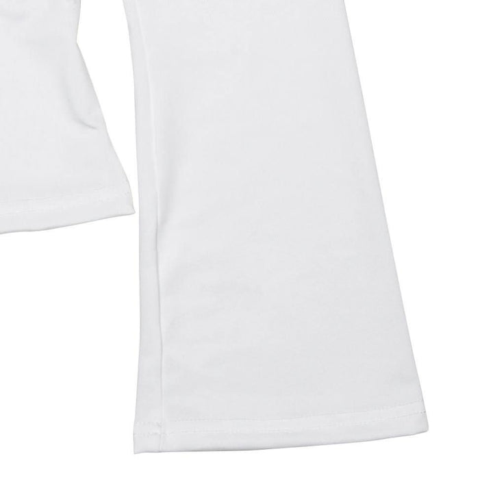Lace hem long sleeve v neck ribbon ruched top  | Festival Outfits Women
