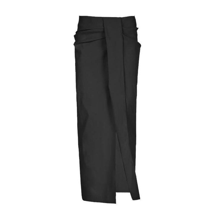 Slit zip-up solid maxi skirt  | Festival Outfits Women