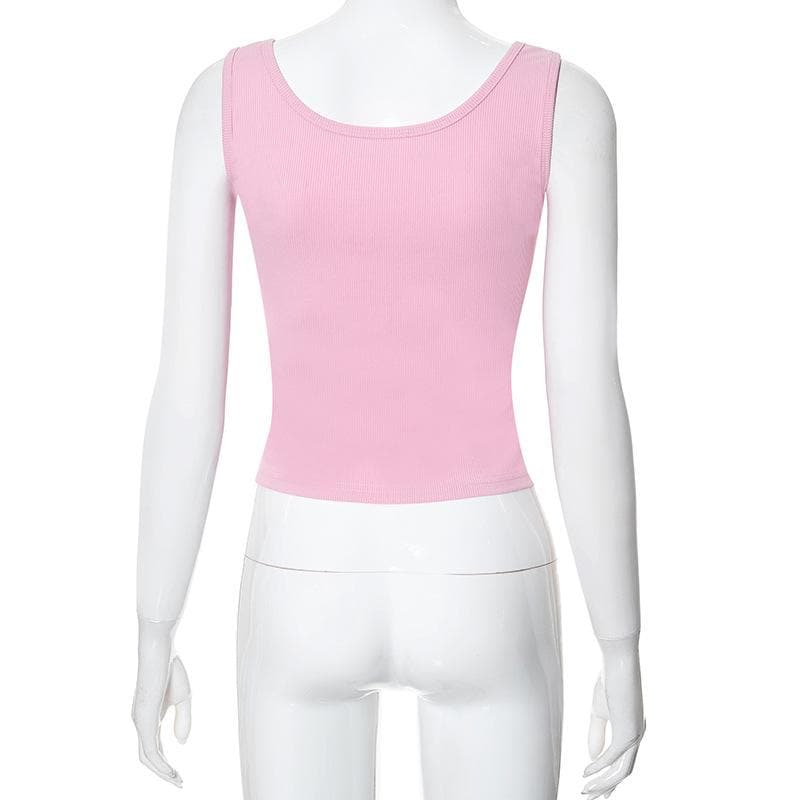 Tufafin tanki mai siffar maɓalli mai siffar murabba'i | Kayan Biki na Mata