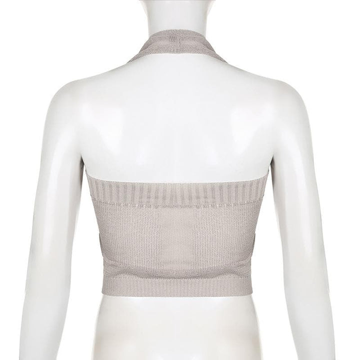 Tufafin Halter mai kauri mara baya | Kayan Biki na Mata