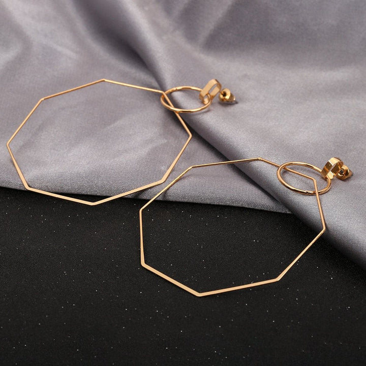 Octagon layered solid stud earrings  | Festival Outfits Women