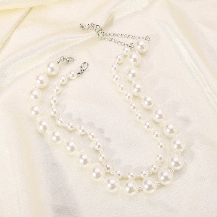 Beaded faux pearl layered choker necklace  | Festival Outfits Women
