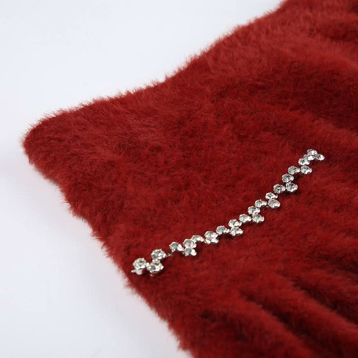 Fluffy beaded pleated mini skirt  | Festival Outfits Women