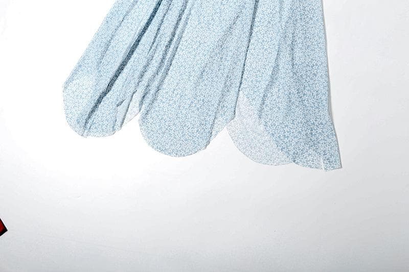 Sheer mesh ruffle flower print tube midi dress  | Festival Outfits Women